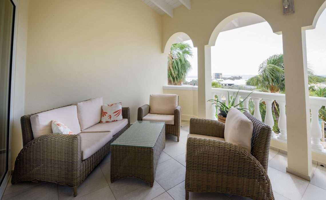 terrace with sofas