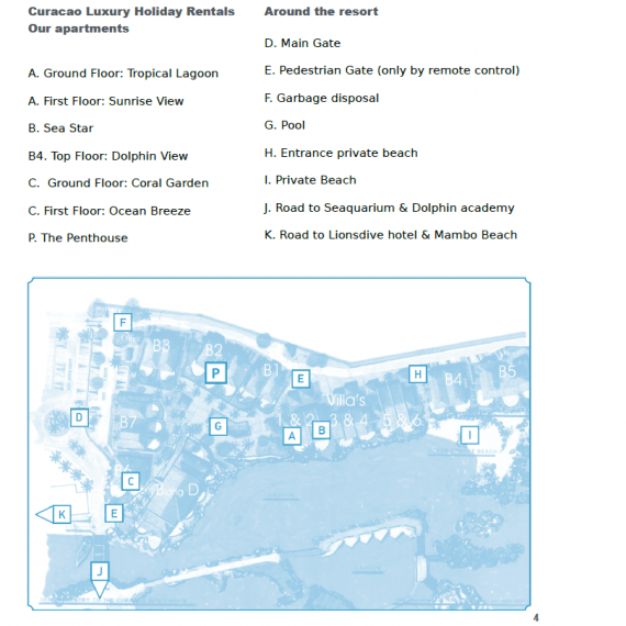 Curacao Ocean Resort Map Curacao Luxury Holiday Rentals