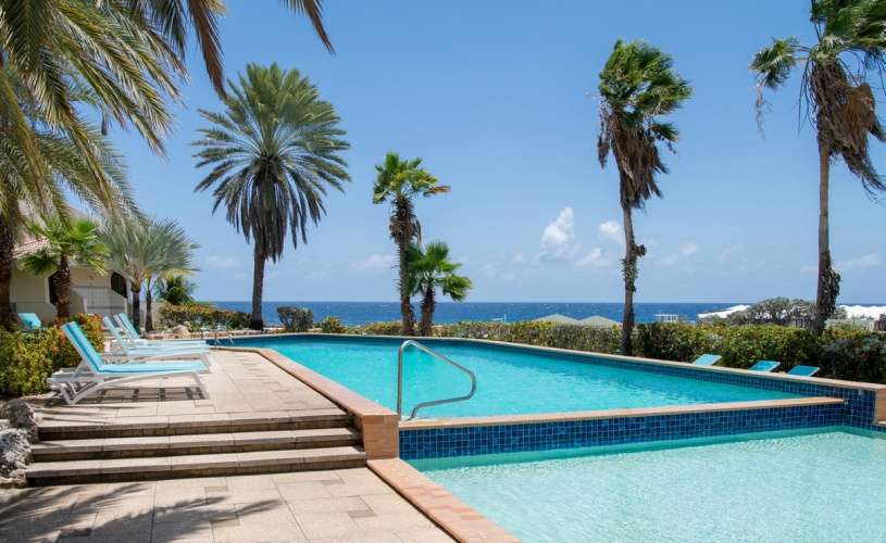 Curacao Luxury Holiday Rentals Located in the Curacao Ocean Resort – Pool with a view